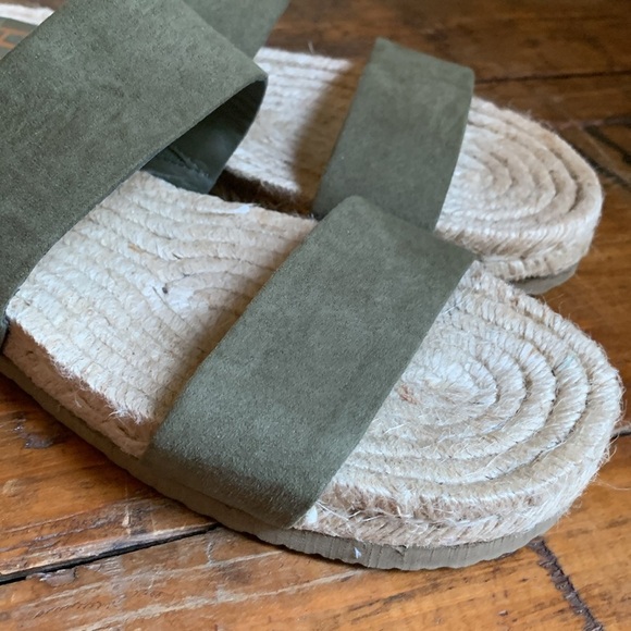 Haute Hippie Sandals Espadrille Slides Green resortwear summer vacation 9 - Picture 3 of 7